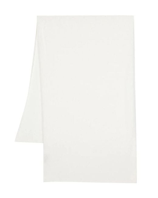 Fabiana Filippi White Sequin-Detail Open-Kinit Scarf