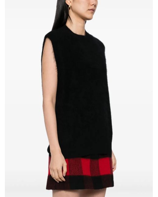 N.Peal Cashmere Black Cashmere Vest