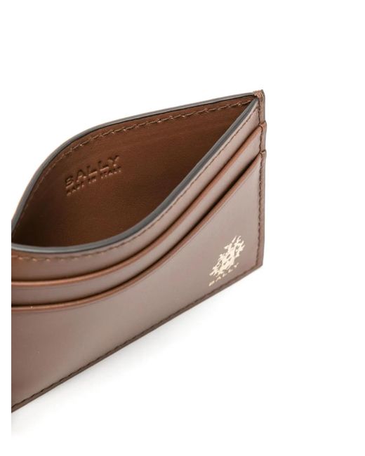 Bally Brown Leather Cardholder for men