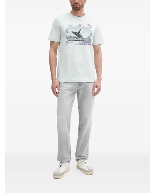 Boss Gray Logo-Patch Jeans for men