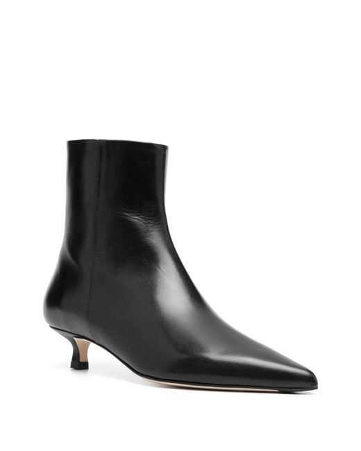 Aeyde Black Pointed-Toe Ankle Boots