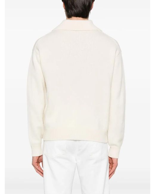Tom Ford Natural Knitted Polo Shirt for men
