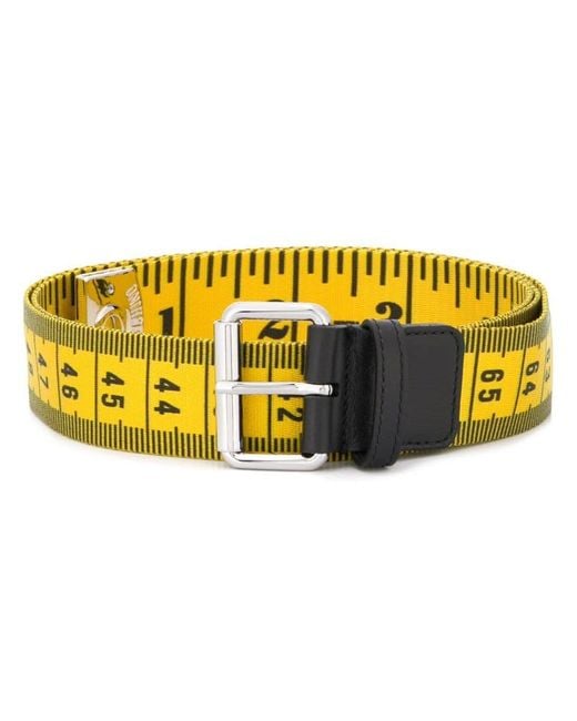 Moschino Yellow Tape Measure Belt