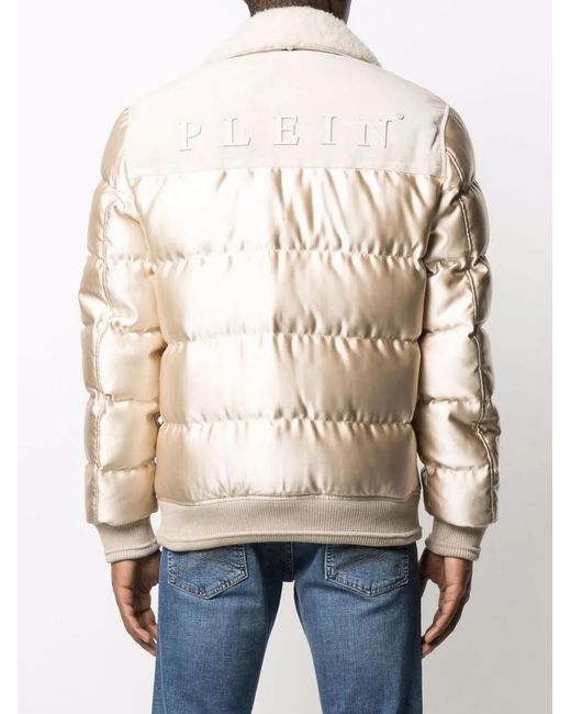 Philipp Plein Natural Metallic Padded Jacket for men