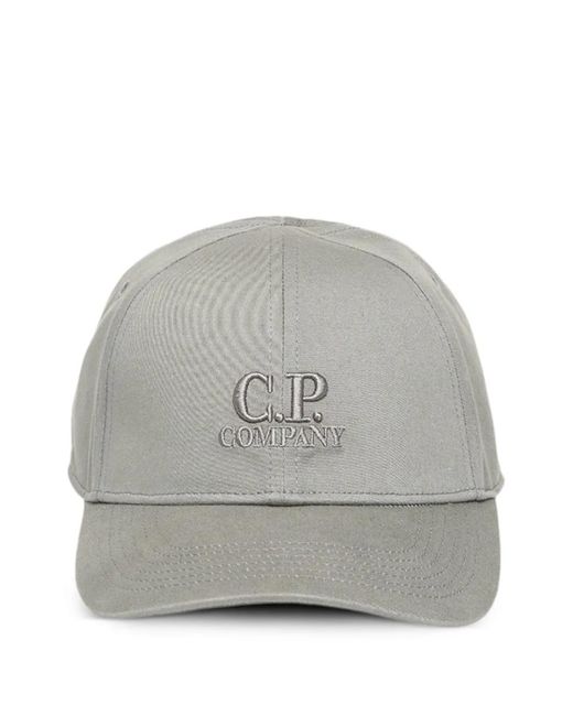 C P Company Gray Logo Baseball Cap for men
