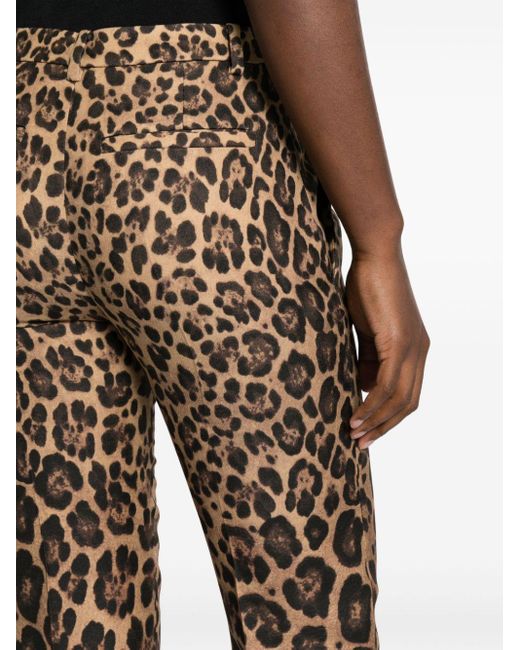 Valentino Garavani Natural Leopard-print Slim-fit Trousers
