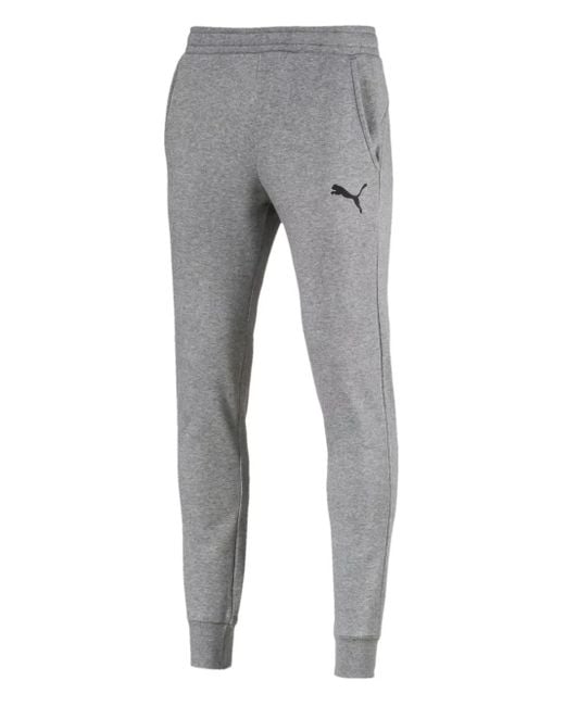 PUMA Gray Logo-Print Track Pants for men