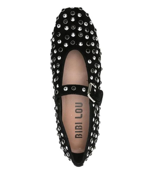 Bibi Lou Naila Studded Ballet Flats Black