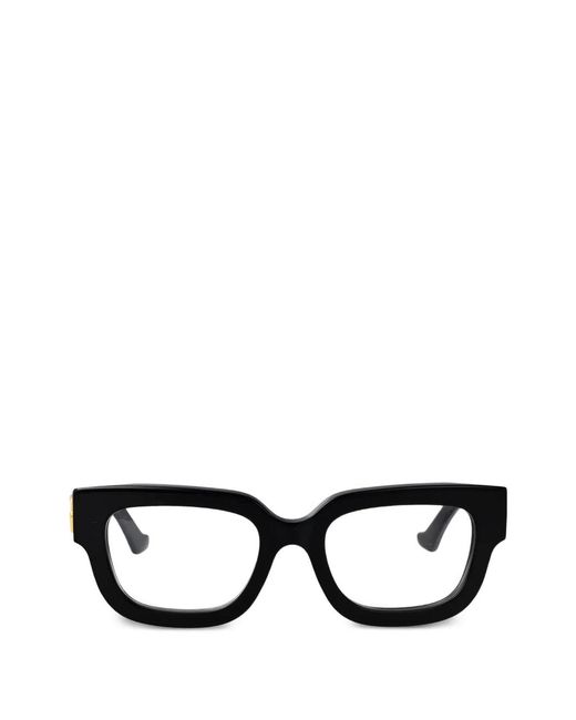Gucci Black Eckige Brille Mit Gg