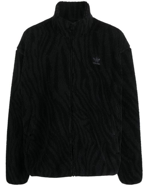 Adidas Fleece-Sweatshirt mit Zebra-Print in Black für Herren