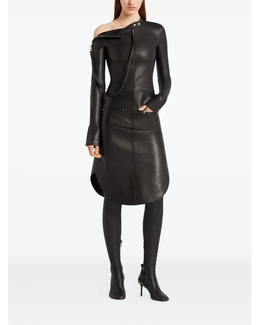 Courreges Black Zip-Up Biker Jacket