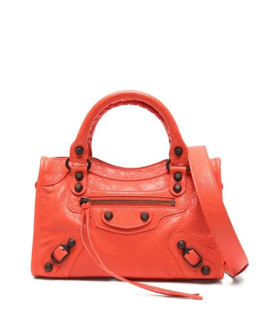 Balenciaga Red Le City Leather Mini Bag