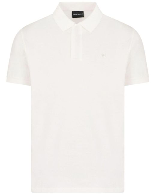 Emporio Armani Poloshirt mit Logo-Schild in White für Herren
