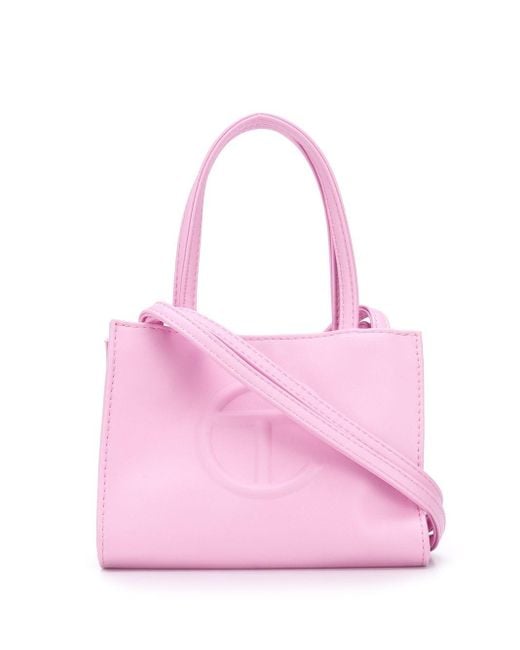 Telfar Pink Embossed Logo Toe Bag