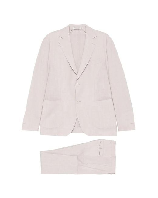 Eleventy White Single-Breasted Suit for men