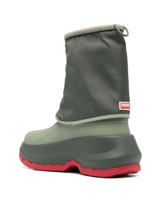 KENZO Green X Hunter Logo-Patch Boots for men