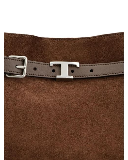 Tod's Brown Tim Suede Tote Bag for men