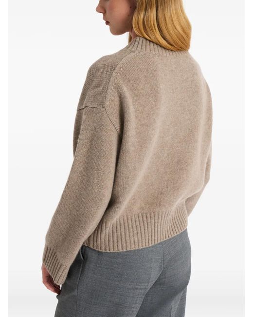 Pringle of Scotland Natural V-Neck Cashmere Sweater