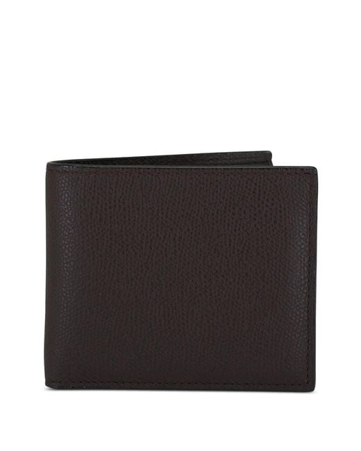 Valextra Black Leather Cardholder for men