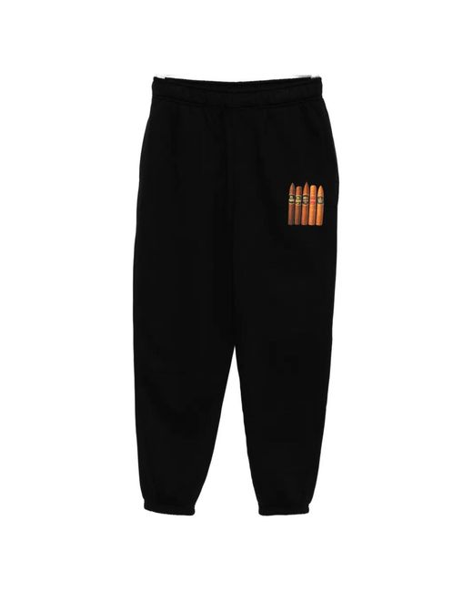 Melt Black Graphic-Print Track Pants for men