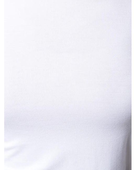 Majestic Filatures White Round Neck T-Shirt