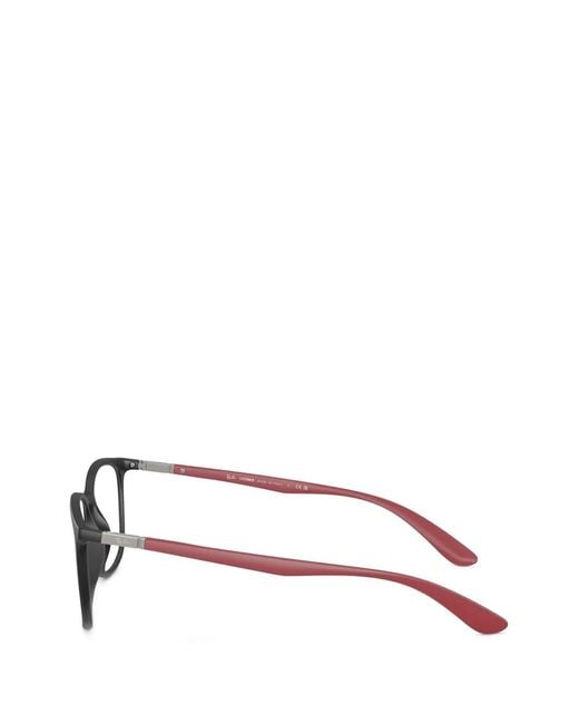 Ray-Ban Black Rectangle-Frame Glasses