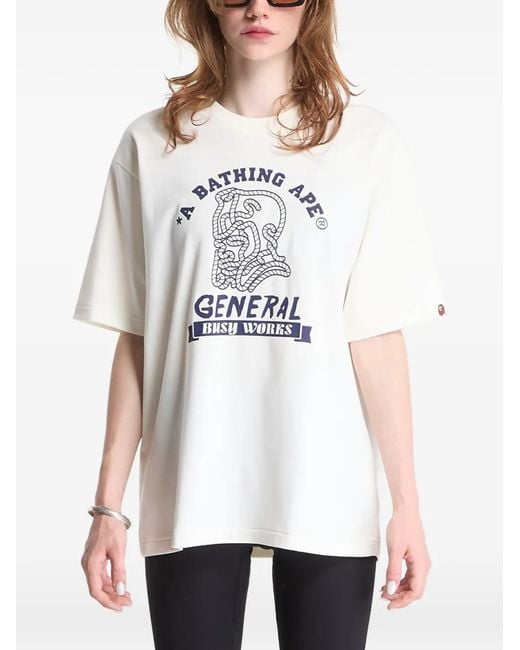 A Bathing Ape White Ape General T-Shirt