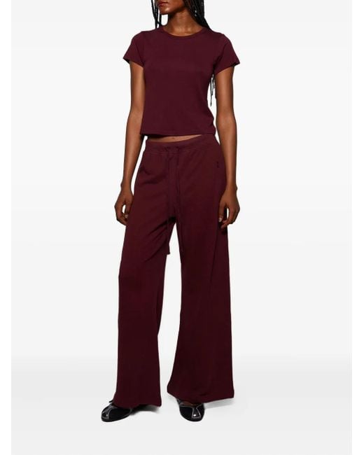ÉTERNE Red Cotton Track Pants