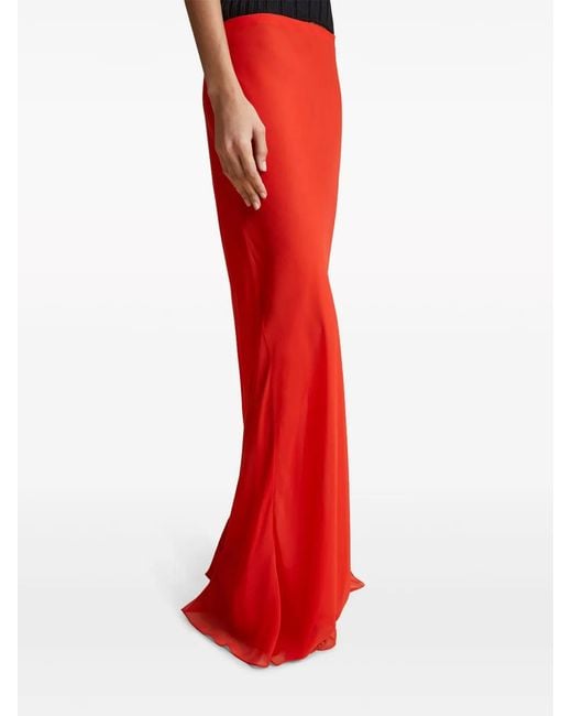 Khaite Red Mauva Skirt