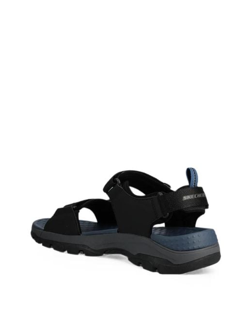 Skechers Black Tresmen Ryer Touch-Strap Sandals for men