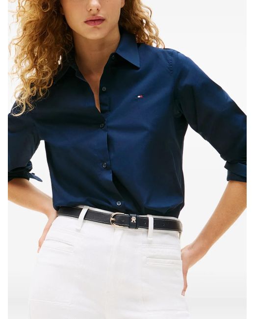 Tommy Hilfiger Blue Buttoned Blouse