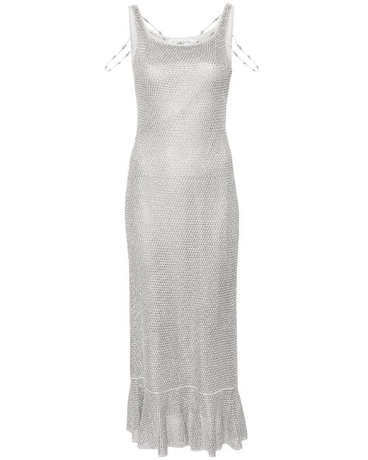 Lanvin Maxi-jurk Met Kralen in het White