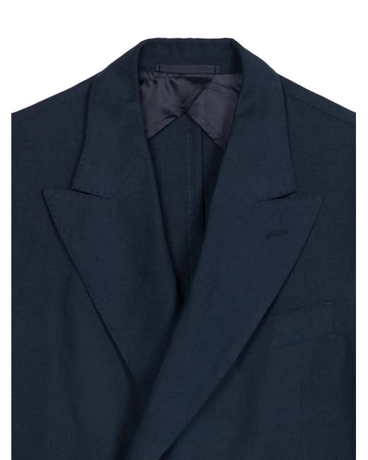 Fortela Blue Marcello Double-Breasted Tailored Suit for men