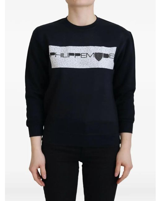 Philippe Model Black Pullover Mit Grafischem Print