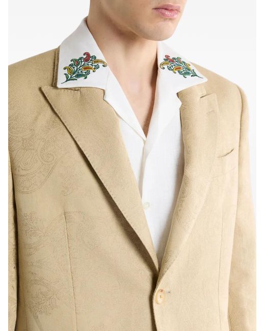 Etro Natural Paisley-Print Blazer for men