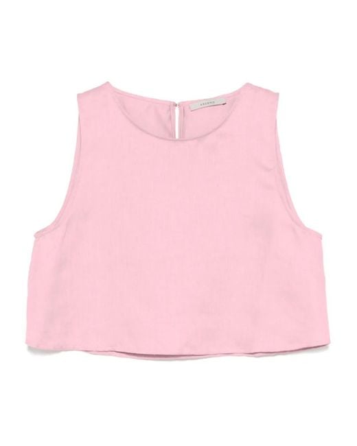 Asceno Kobe Cropped Top in het Pink