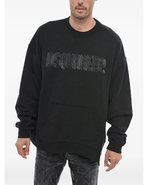 DSquared² Black Sweat À Logo Imprimé for men