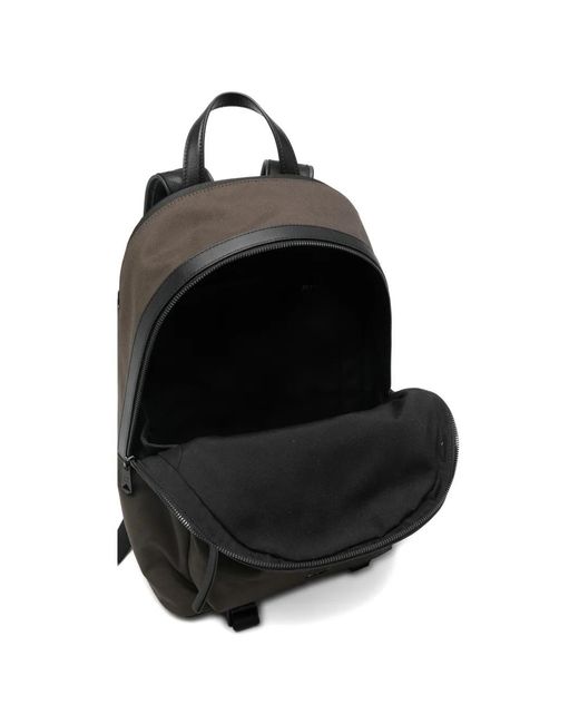 Paul Smith Black Leather-Trim Backpack for men