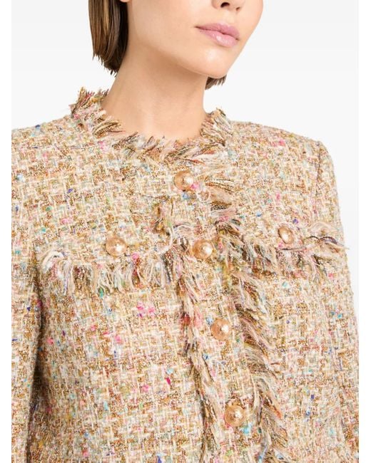 Cinq À Sept Natural Adeline Boucle Fringe Jacket