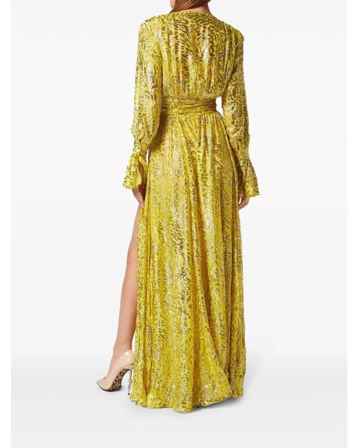 Philipp Plein Yellow Maxi Dress