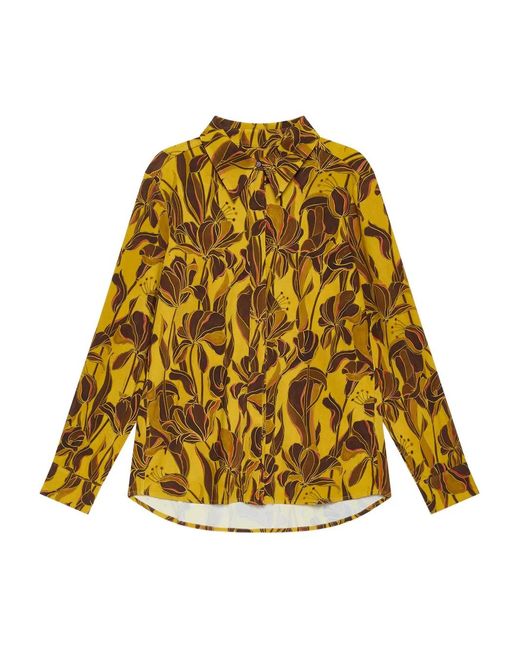 Maliparmi Yellow Balé Da Lily Floral Print Shirt
