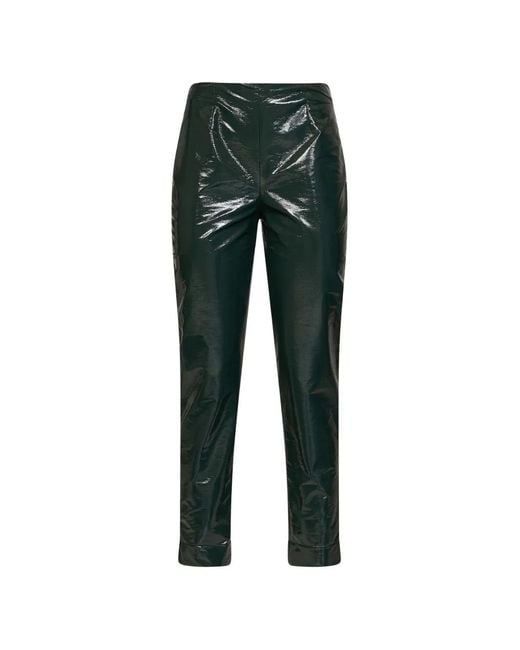 Gianluca Capannolo Green Patent-Effect Slim-Fit Trousers