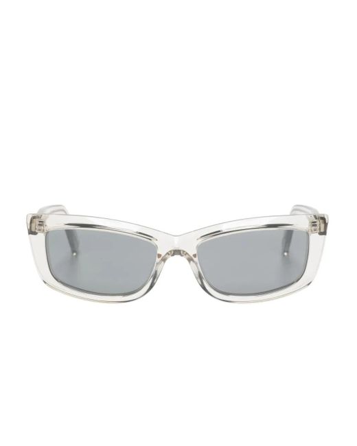 Saint Laurent Gray Sl658 Rectangle-Frame Sunglasses