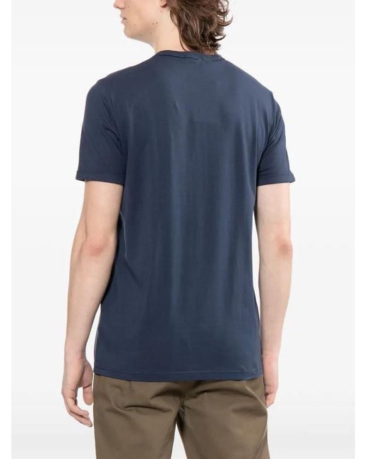 Fred Perry Blue Crew Neck T-Shirt for men