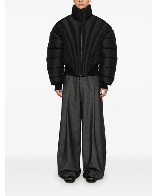 Mugler Black Padded Bomber Jacket for men