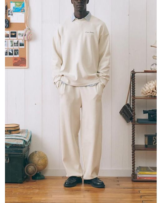 Maison Labiche White Logo-Embroidered Sweatshirt for men