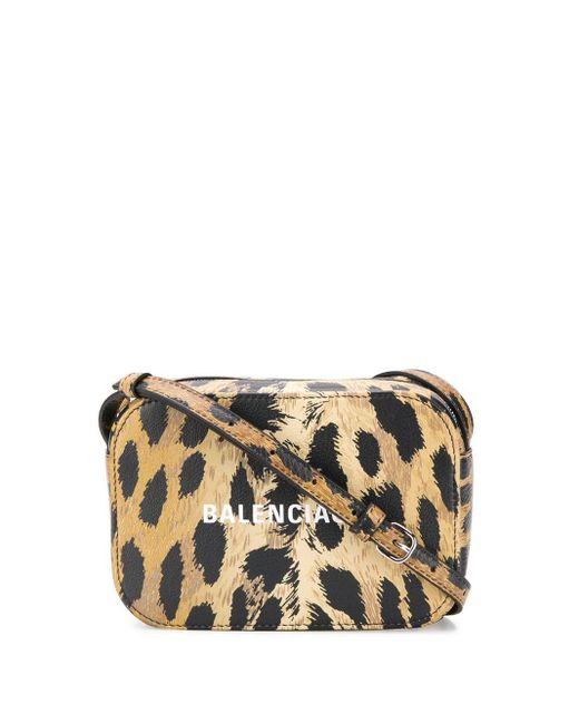 Balenciaga Multicolor Leopard Print Camera Bag