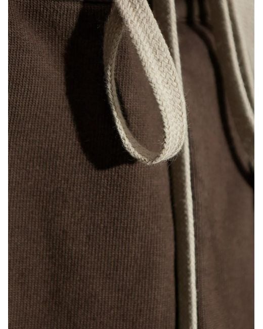 Rick Owens Brown Drawstring Cuffed Trousers for men