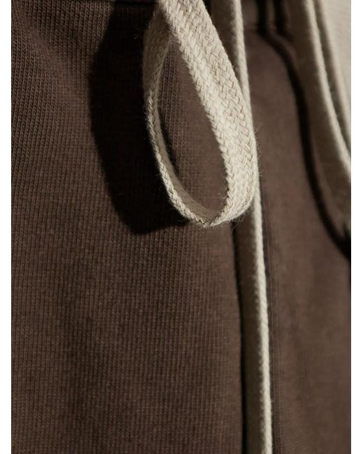 Rick Owens Brown Drawstring Cuffed Trousers for men