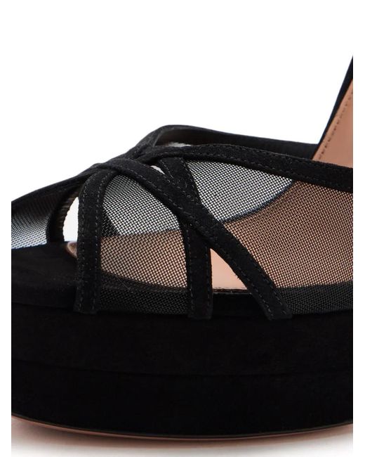 Aquazzura Black 130 Divine Sandals